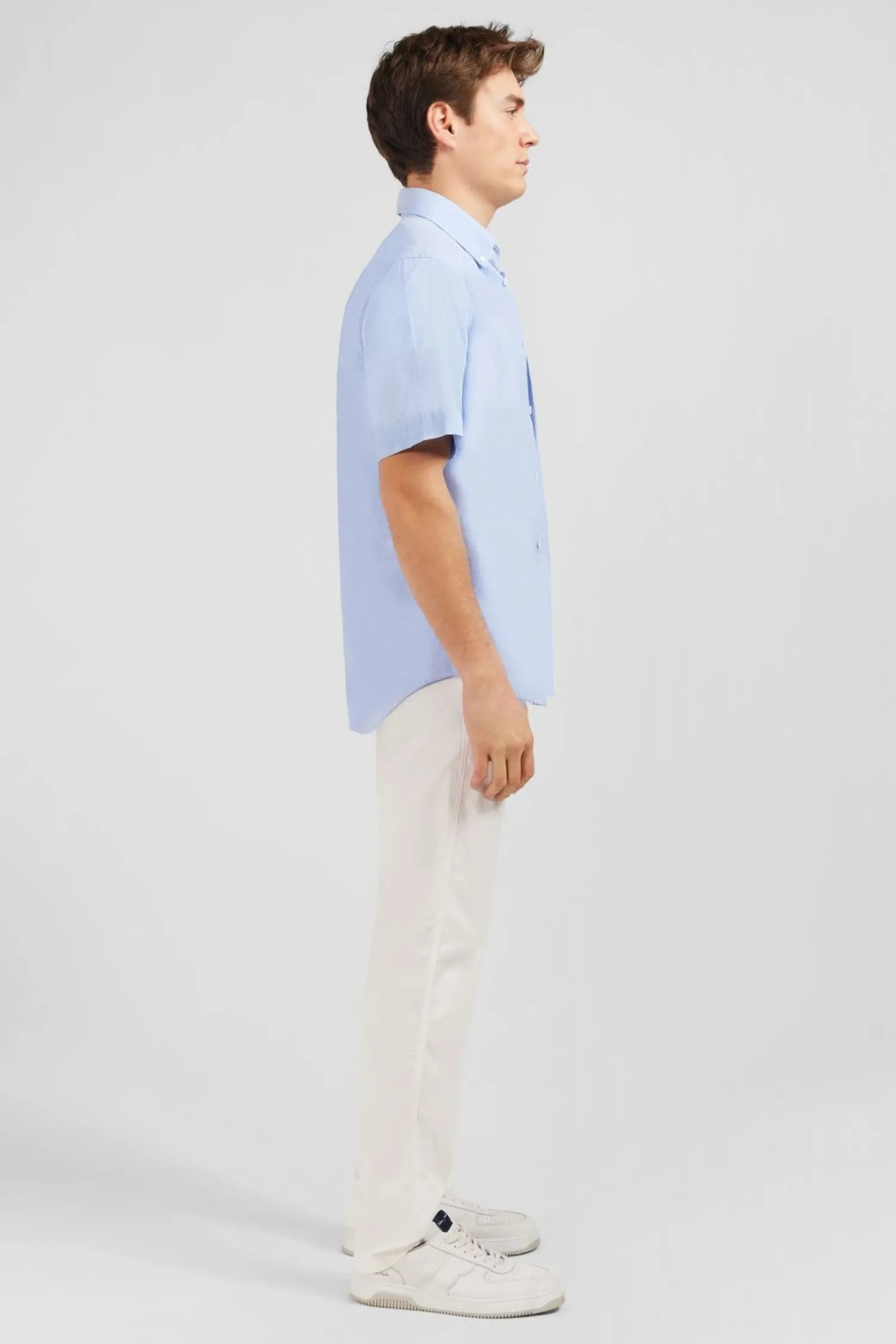 Sale Cheiette Beue En Coton Dobby Homme Chemisettes