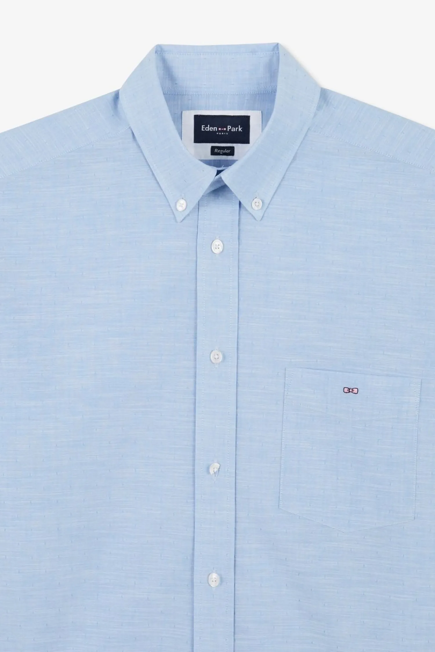 Sale Cheiette Beue En Coton Dobby Homme Chemisettes