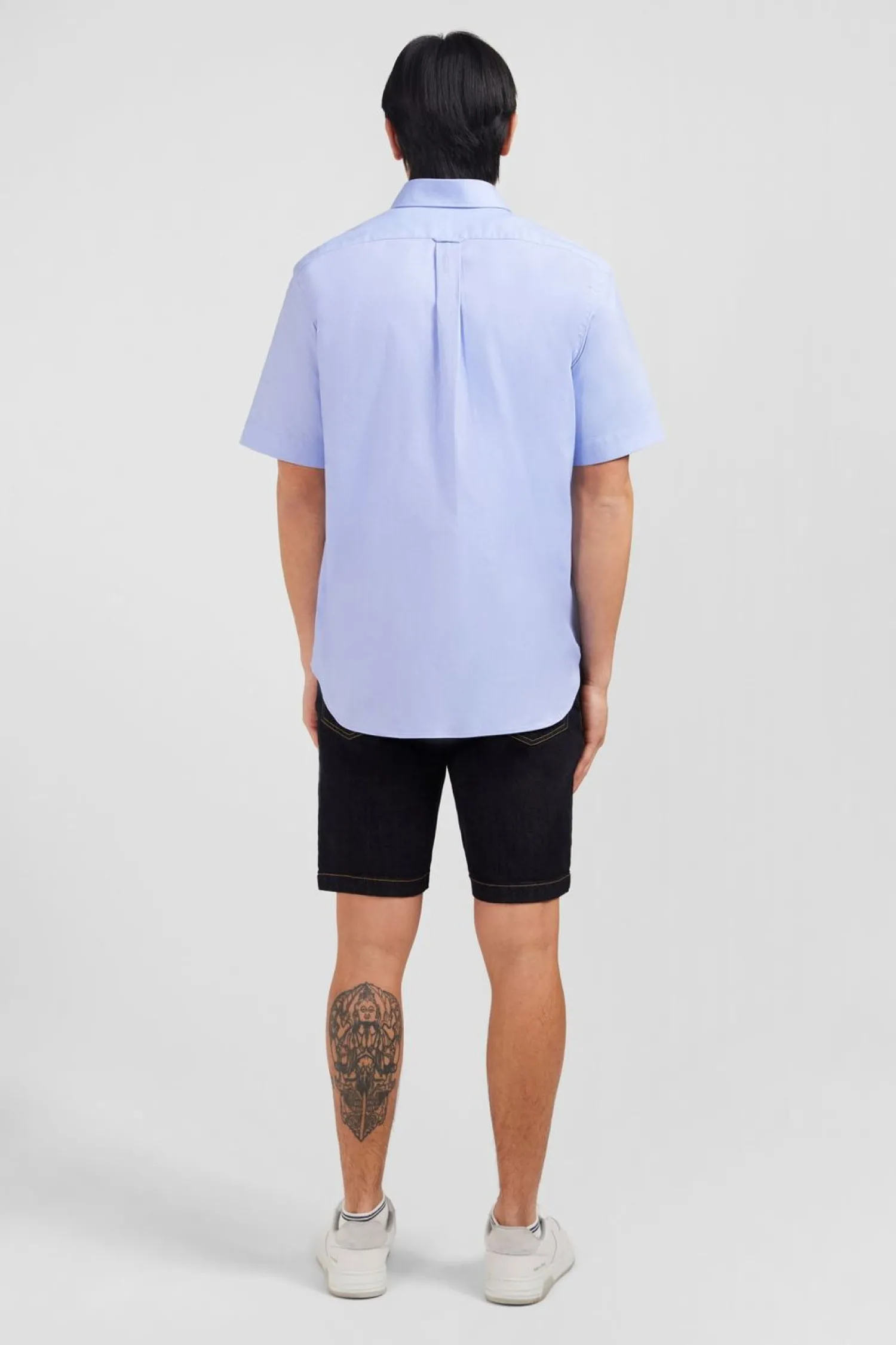 Discount Cheiette Beu Unie En Coton Homme Chemisettes