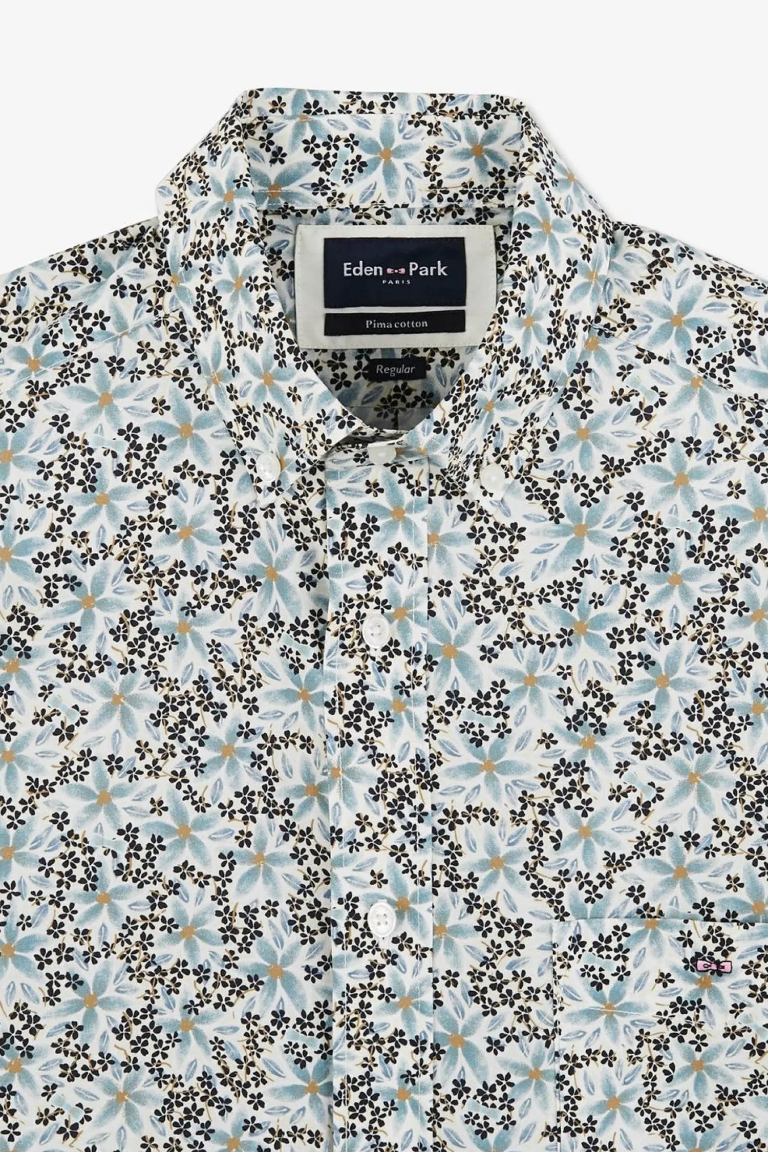 Sale Cheiette En Coton Iprie Ecru Coupe Reguar Homme Chemisettes