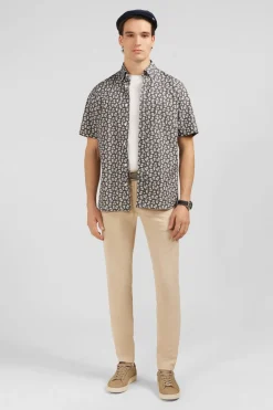 Cheiette Kaki Ipriee Feur Homme Chemisettes