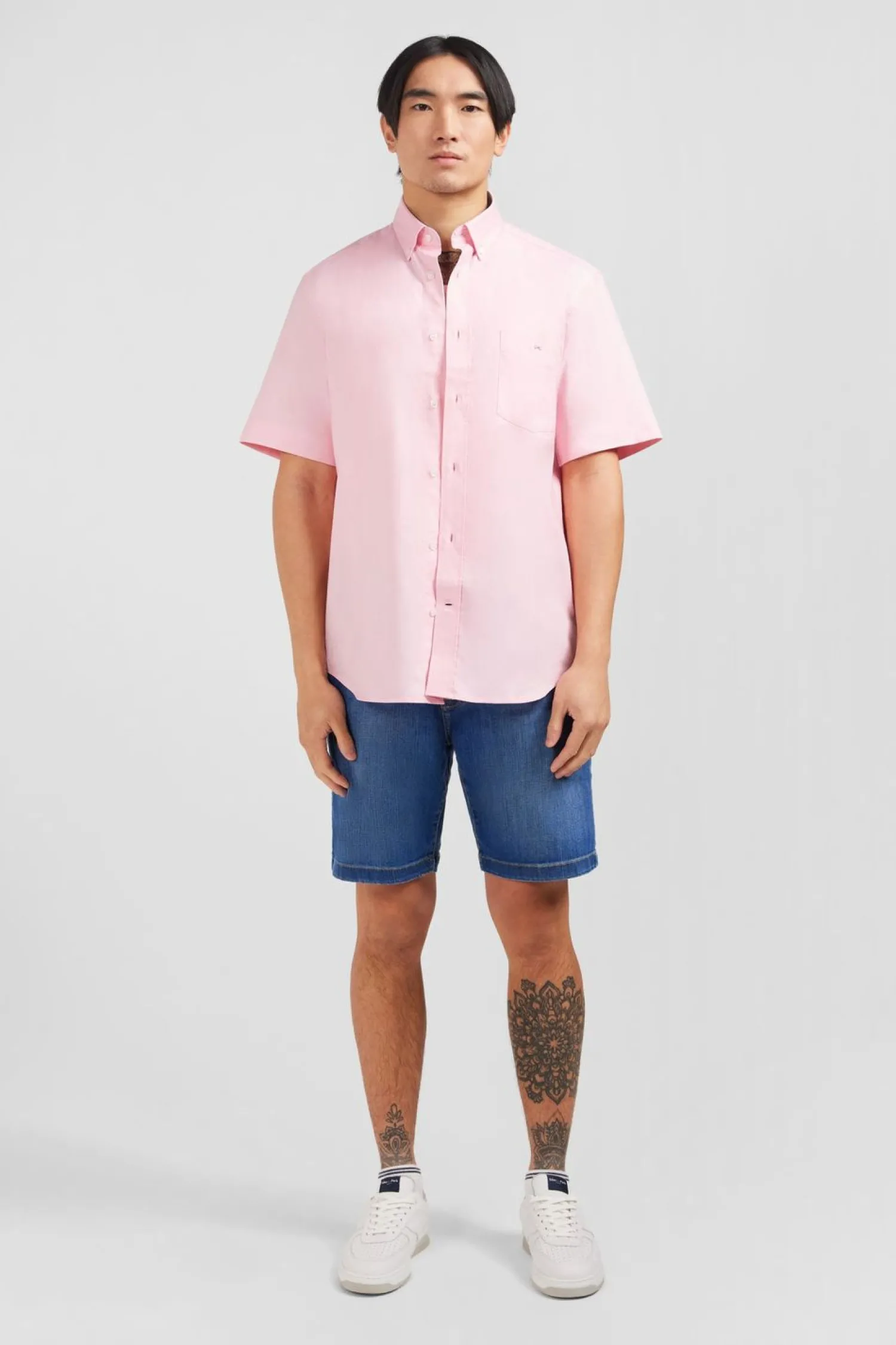 Best Cheiette Roe Unie En Coton Homme Chemisettes