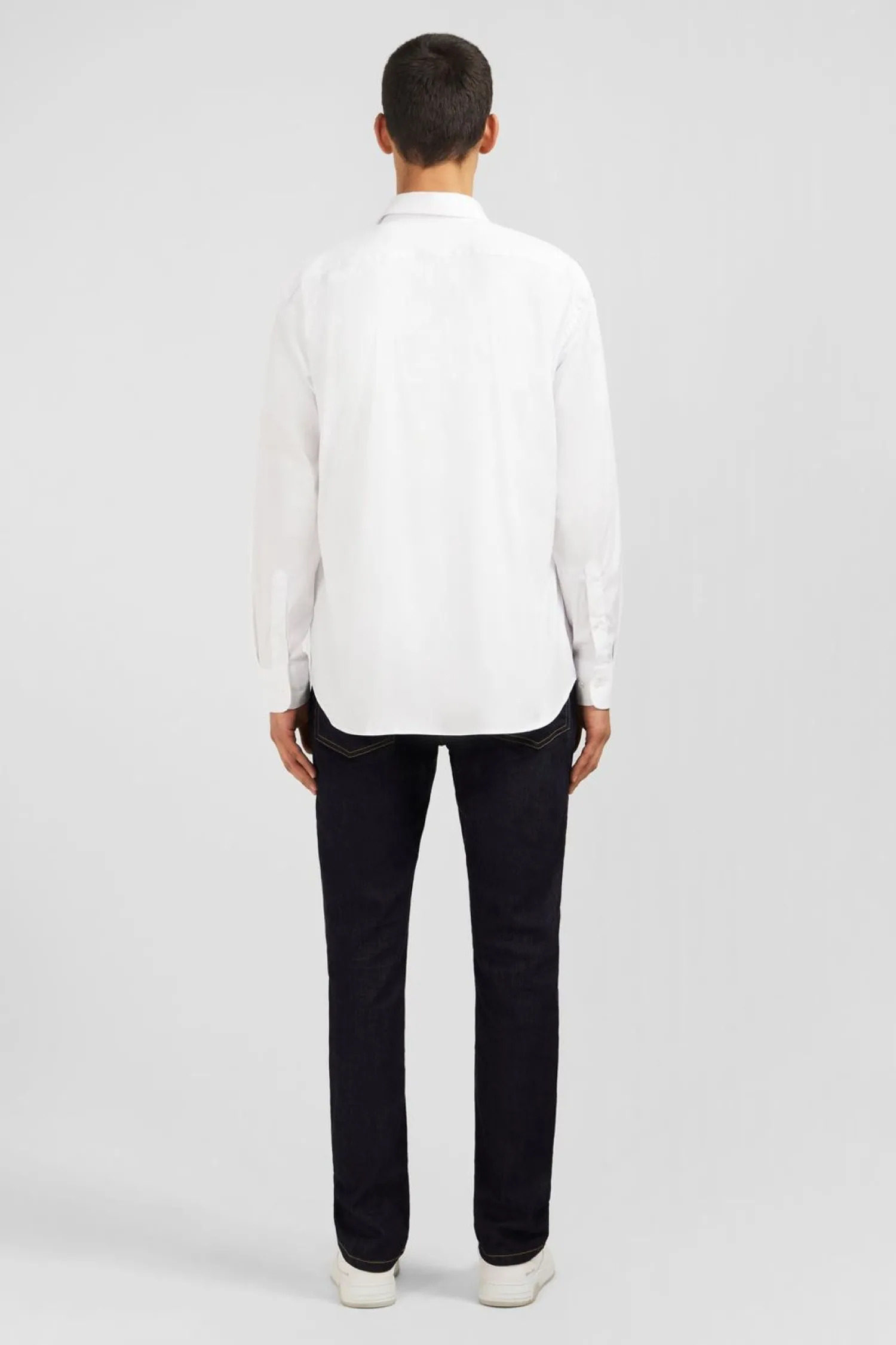 Hot Cheie Unie Banche En Coton Coupe Caique Homme Chemises