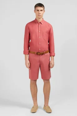 Discount Cheie Unie Rouge Brique En in Homme Chemises