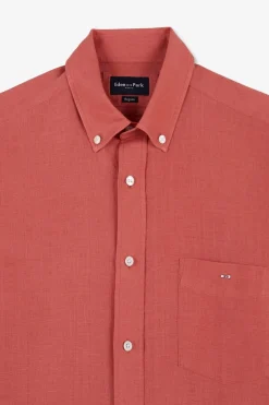 Discount Cheie Unie Rouge Brique En in Homme Chemises