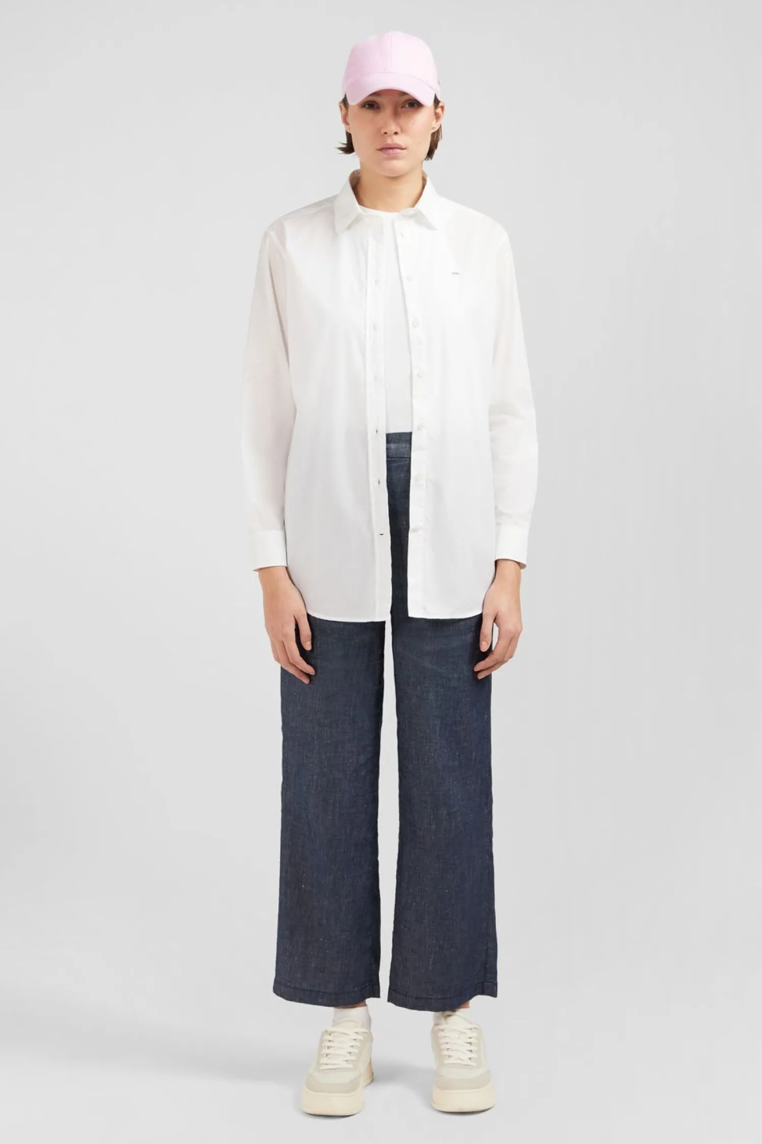 Sale Chemisier Blanc A Manches Longues Femme Chemises