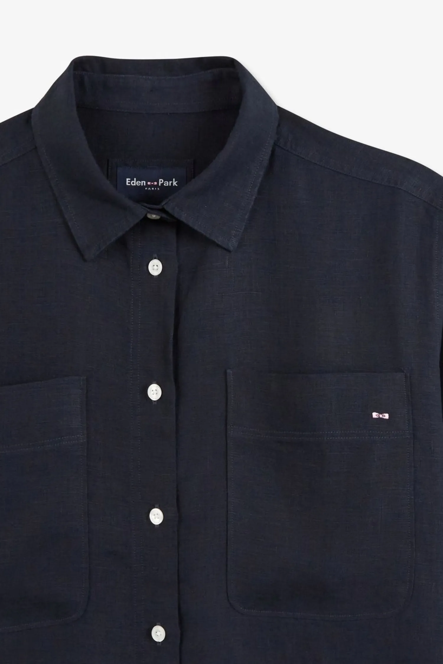 Outlet Chemisier Bleu Marine Uni Femme Chemises