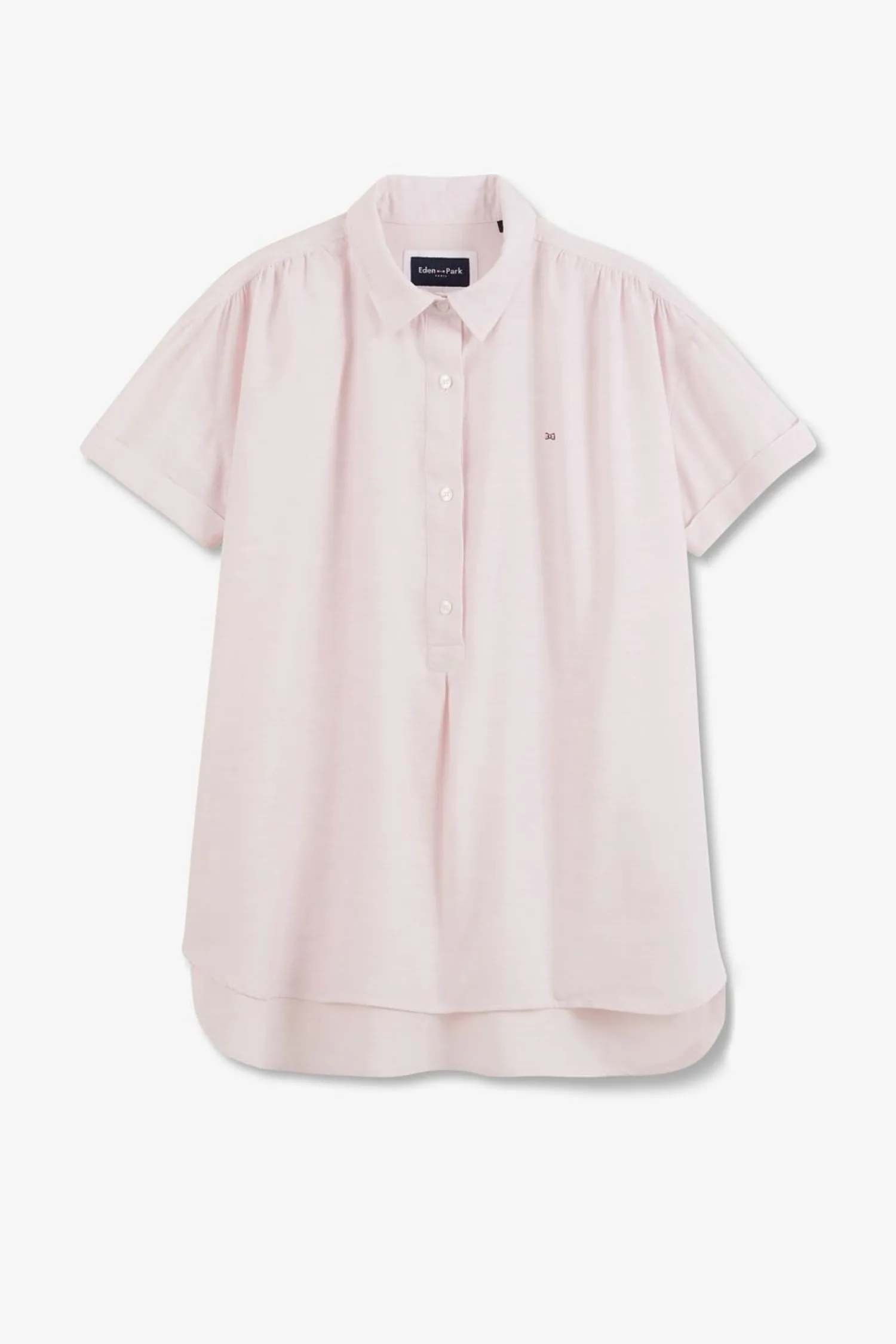 Sale Chemisier Rose A Manches Courtes Femme Chemises
