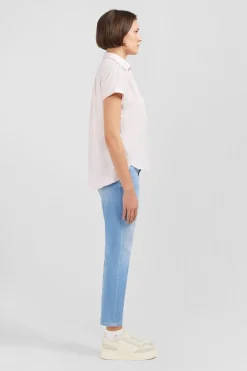 Sale Chemisier Rose A Manches Courtes Femme Chemises