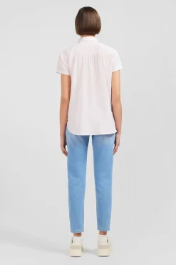 Sale Chemisier Rose A Manches Courtes Femme Chemises