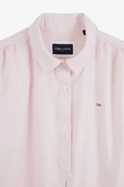 Sale Chemisier Rose A Manches Courtes Femme Chemises