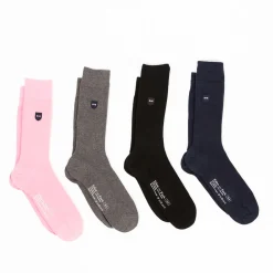 Clearance Coffret De Quatre Paires De Chaussettes Unies Homme Chaussettes