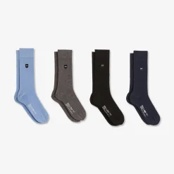 New Coffret De Quatre Paires De Chaussettes Unies Homme Chaussettes