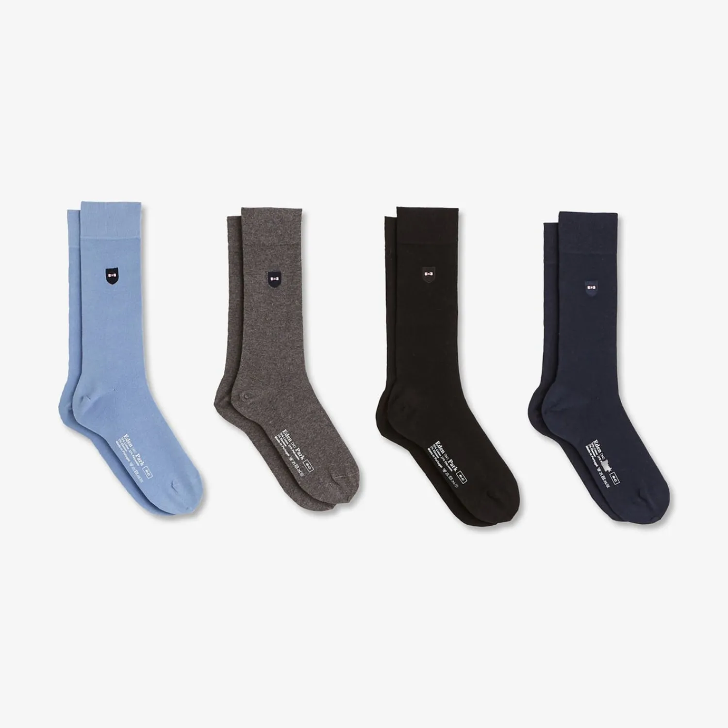 New Coffret De Quatre Paires De Chaussettes Unies Homme Chaussettes