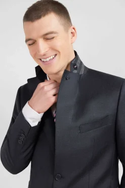 Hot Costume Regular En Laine Gris Fonce Homme Blazers Et Costumes