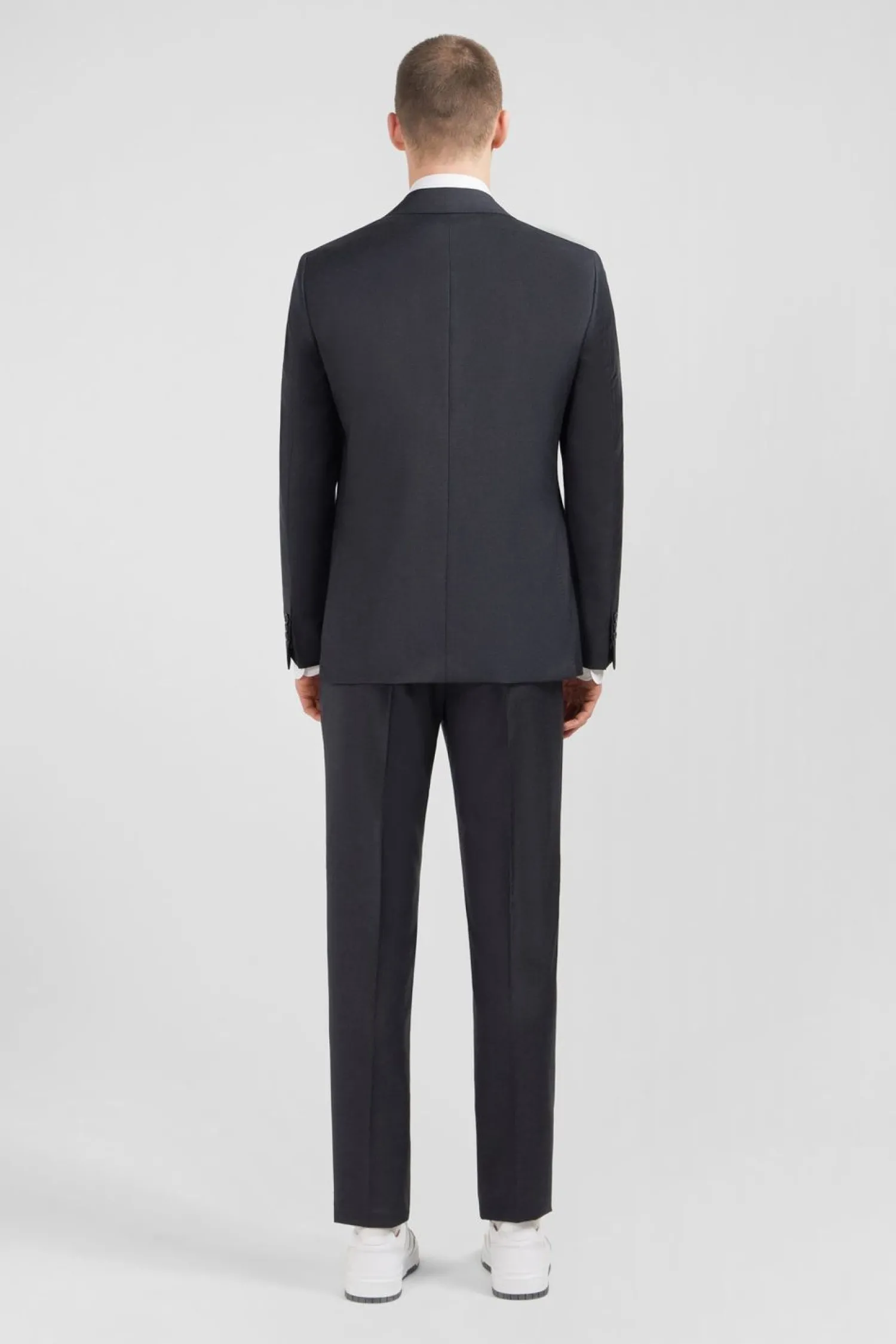 Hot Costume Regular En Laine Gris Fonce Homme Blazers Et Costumes