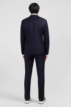 Best Costume Slim En Laine Bleu Marine Homme Blazers Et Costumes