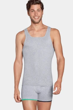 Debardeur Uni En Coton tretch Gri Homme Pyjamas