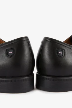Hot Derbies En Cuir Lisse Noir Homme Derbies