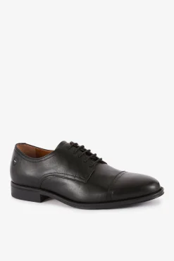 Hot Derbies En Cuir Lisse Noir Homme Derbies