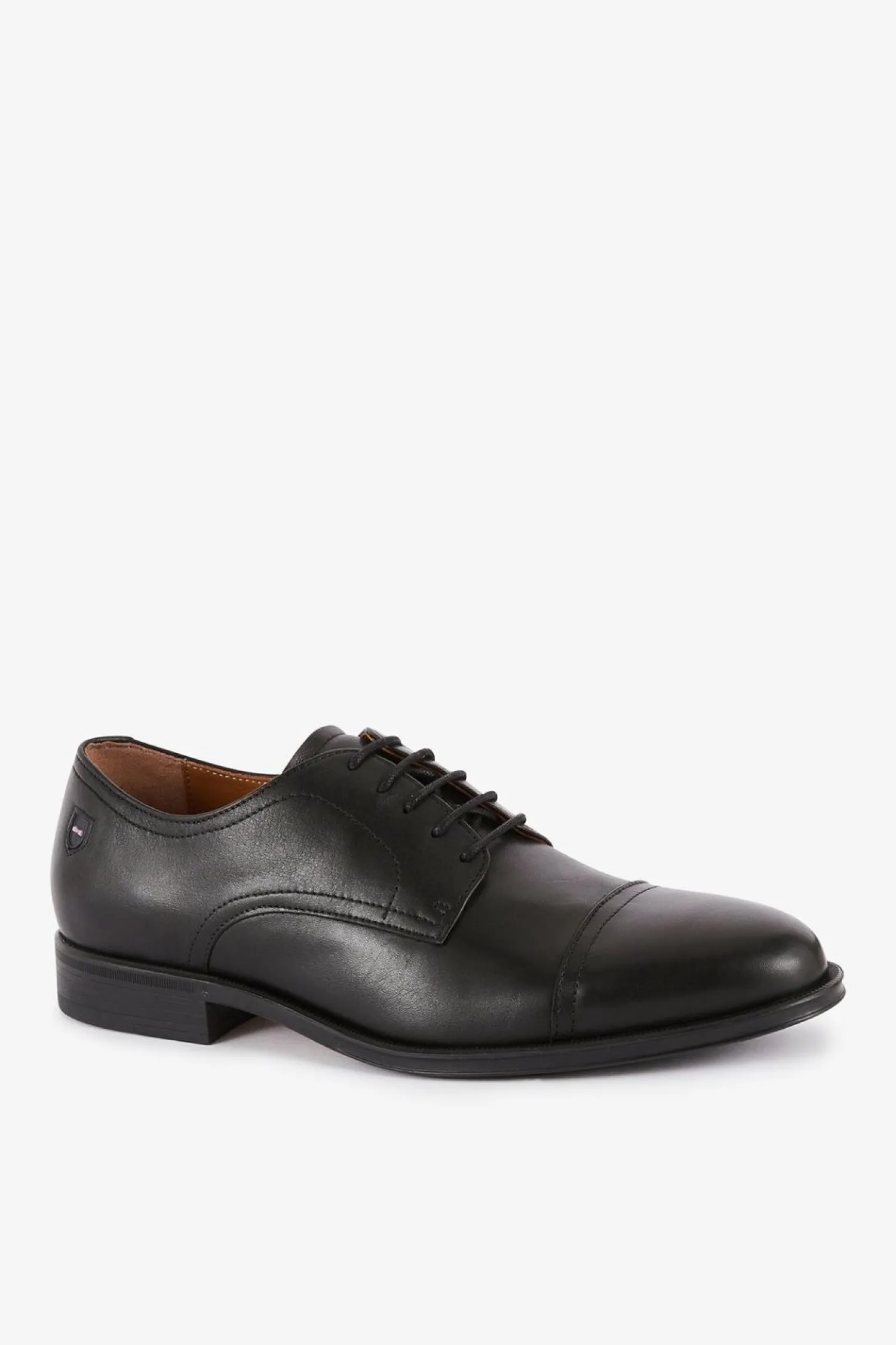 Hot Derbies En Cuir Lisse Noir Homme Derbies