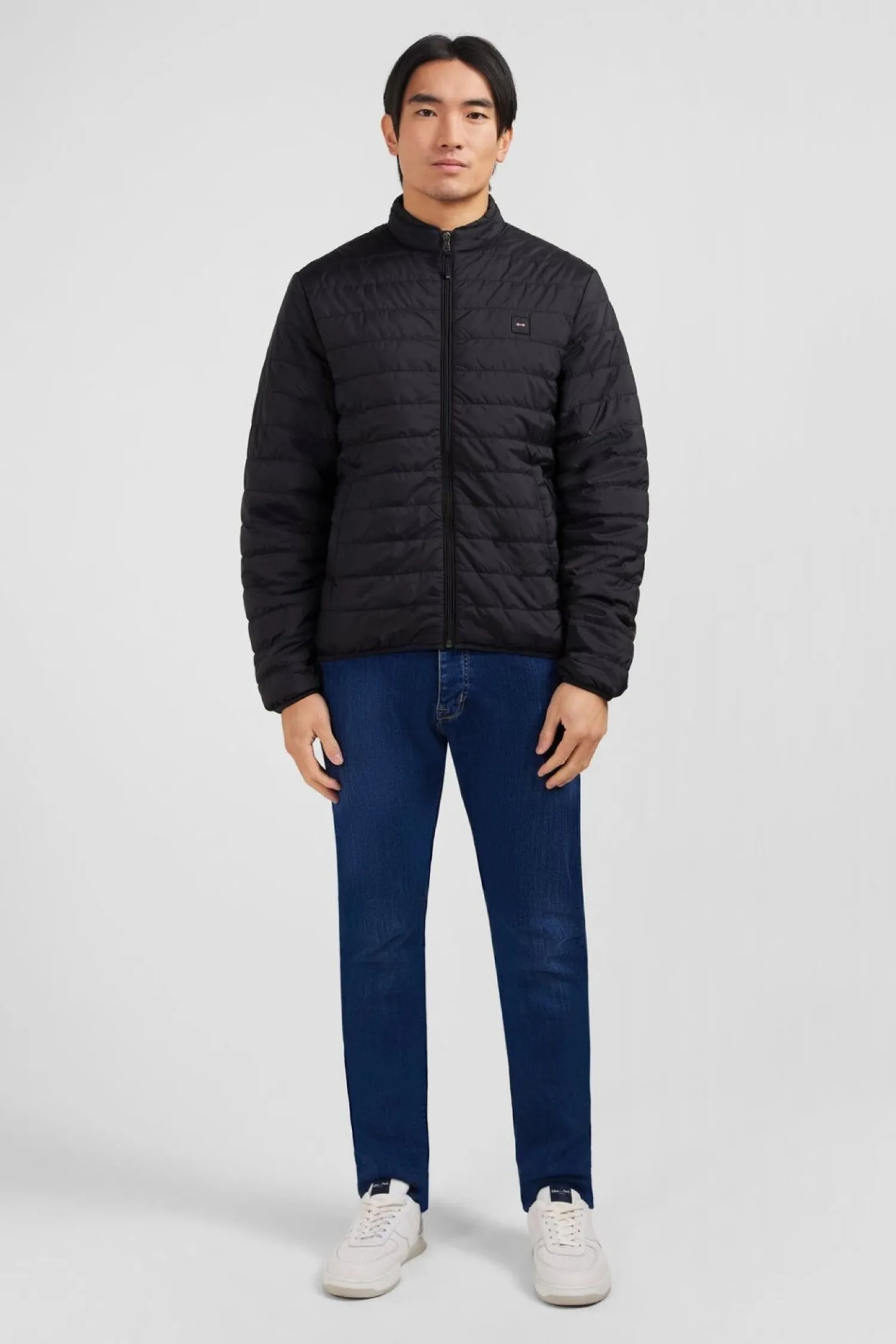 Doudoune egere A anche ongue Noir Homme Manteaux Et Vestes