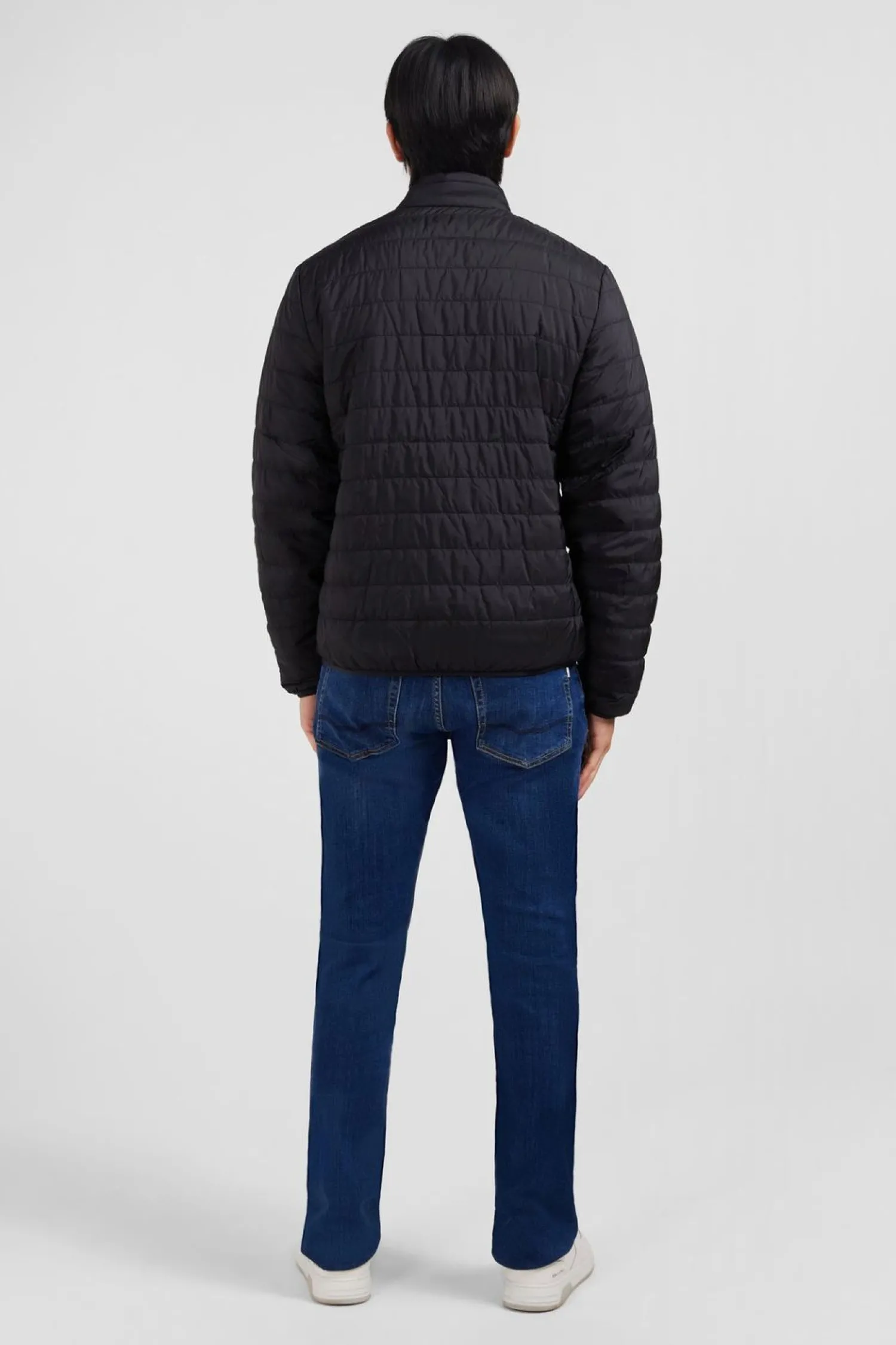 Doudoune egere A anche ongue Noir Homme Manteaux Et Vestes