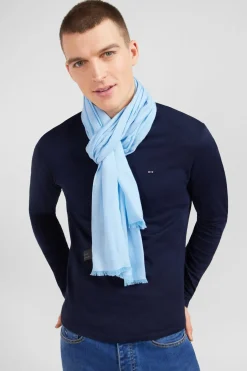 Echarpe Bleu Clair Unie Homme Echarpes & Chèches