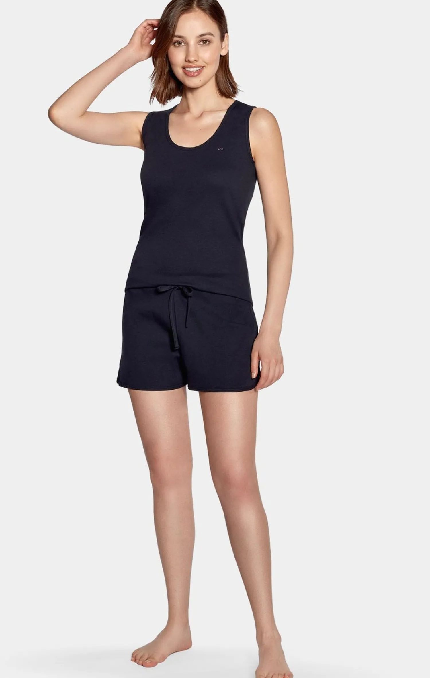 Hot Enebe Pyjaa Court arine En Coton tretch Femme Pyjamas