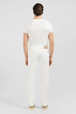 New Jean Blanc En Coton Denim Stretch Coupe Regular Homme Pantalons