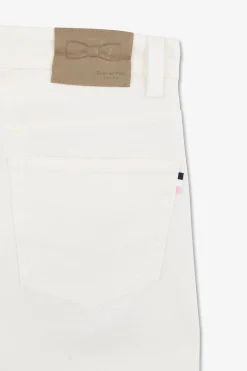 New Jean Blanc En Coton Denim Stretch Coupe Regular Homme Pantalons