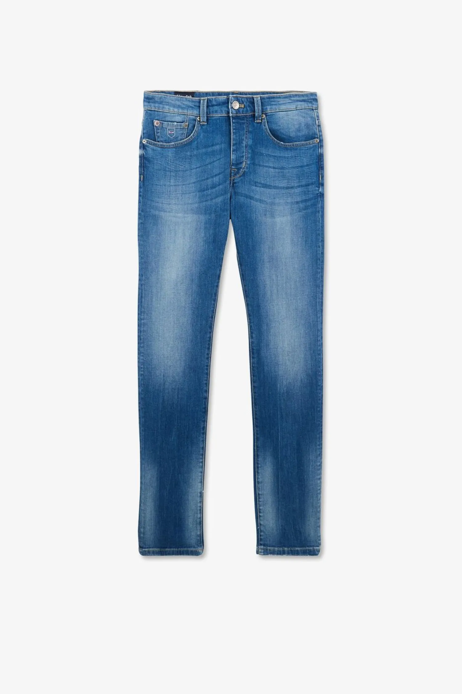 Best Jean Bleu Delave En Coton Denim Stretch Coupe Slim Homme Pantalons