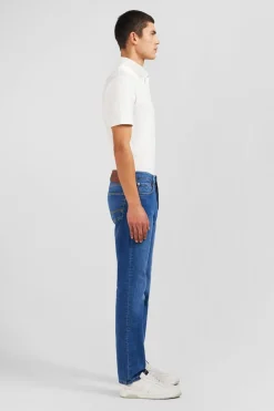 Clearance Jean Bleu En Coton Stretch Homme Pantalons