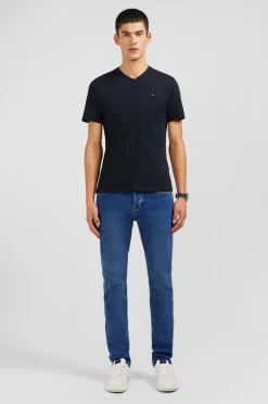 Sale Jean Bleu En Coton Stretch Homme Pantalons