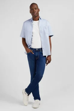 Hot Jean Brut En Coton Denim Stretch Coupe Regular Homme Pantalons
