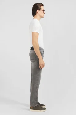 Online Jean Gris 5 Poches Homme Pantalons