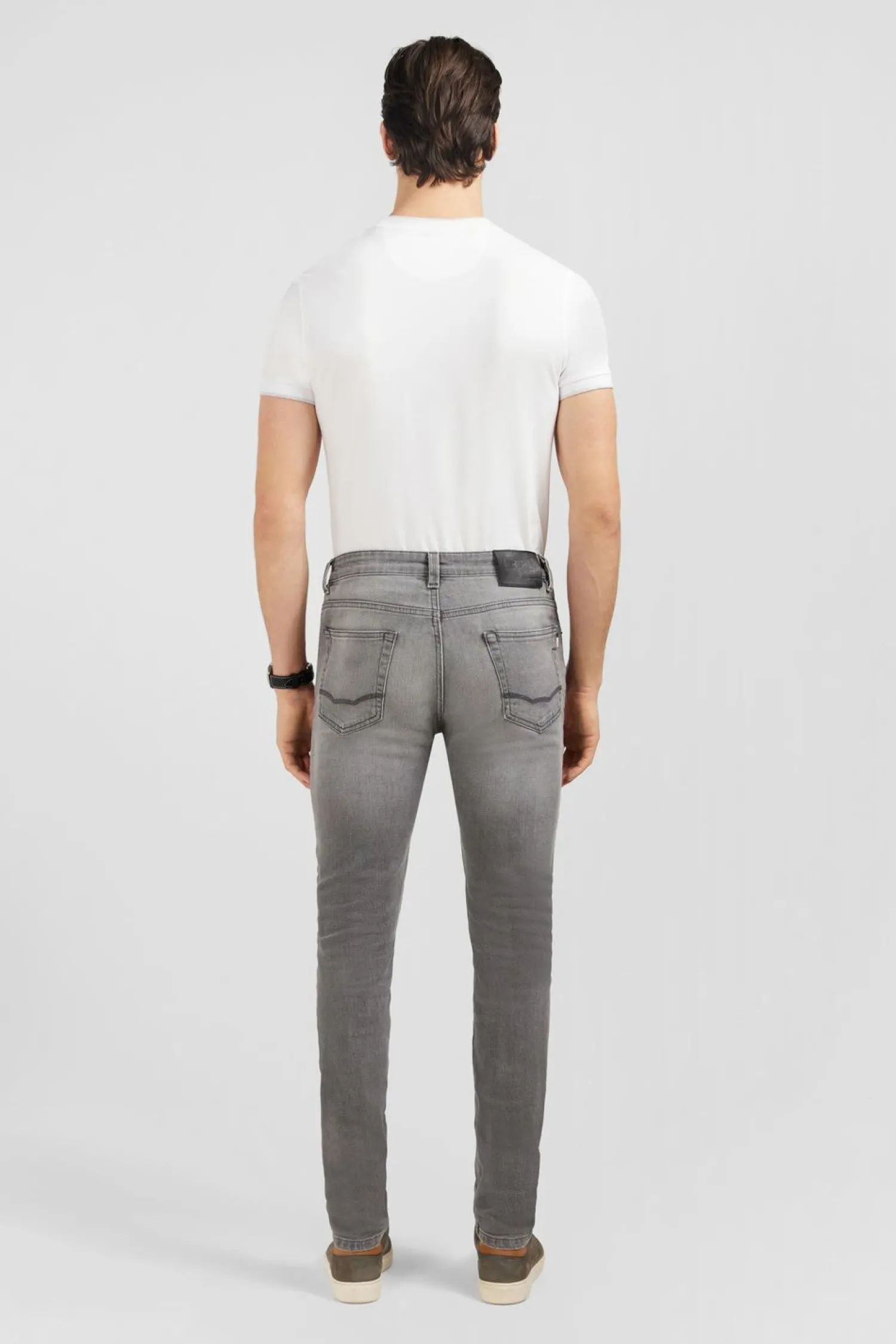Online Jean Gris 5 Poches Homme Pantalons