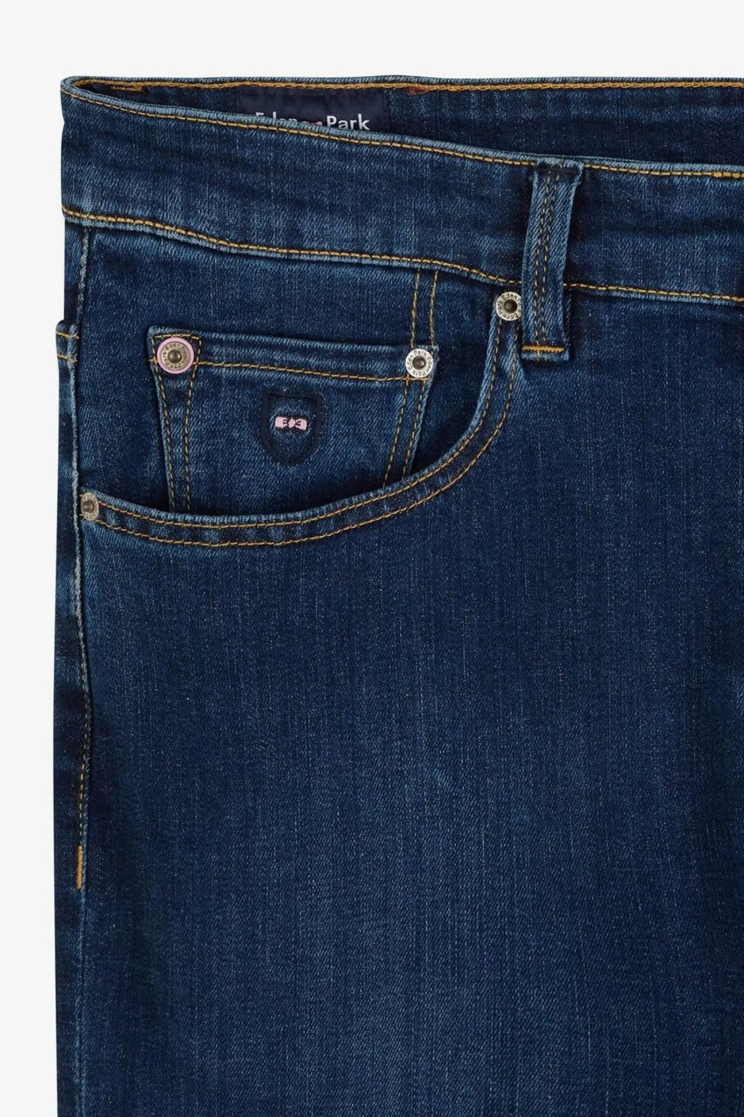 Outlet Jean Slim Bleu En Coton Extensible Homme Pantalons