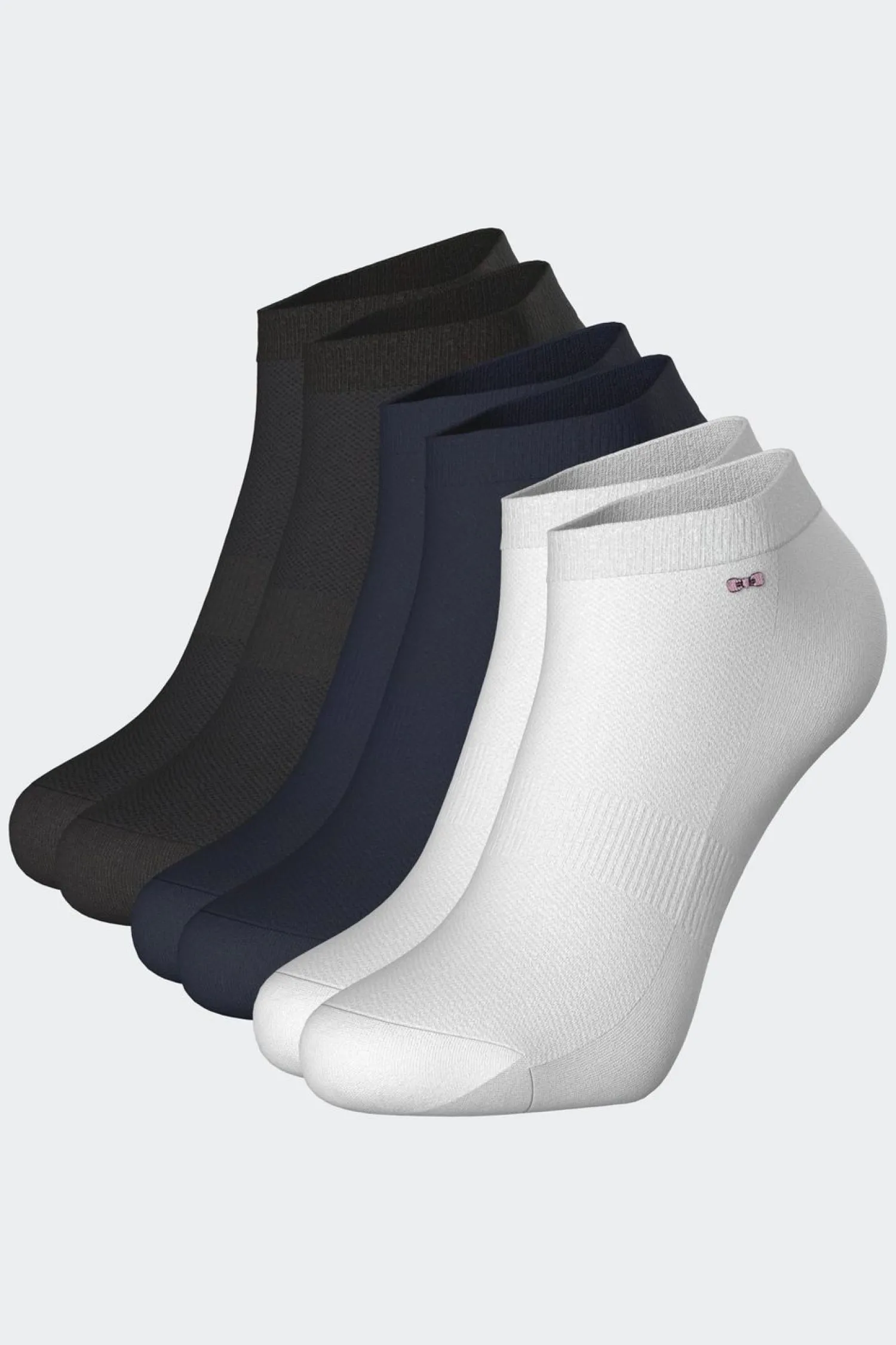 Lot De 3 Paires De Chaussettes Basses En Coton Stretch Homme Chaussettes