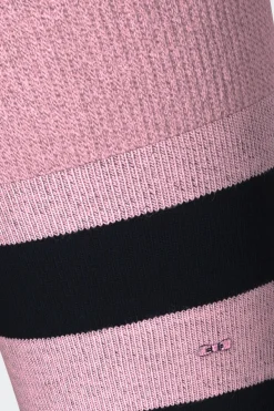 Outlet Lot De 3 Paires De Chaussettes Cerclees Rose En Coton Stretch Homme Chaussettes