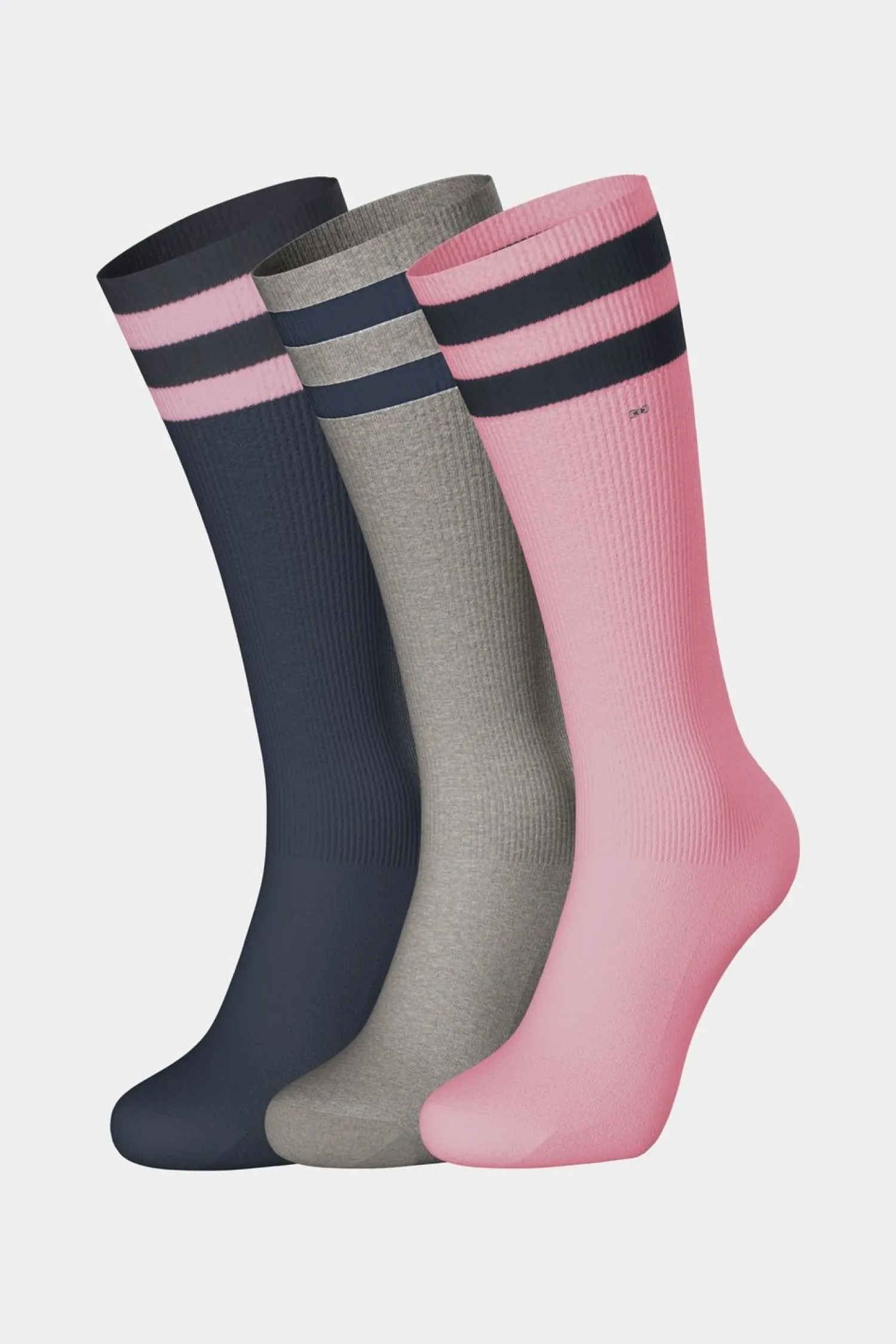 Outlet Lot De 3 Paires De Chaussettes Roses A Bords Cercles En Coton Stretch Homme Chaussettes