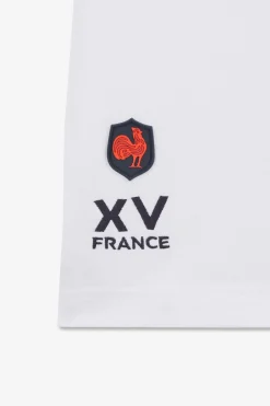 aiot Banc Coorbock anche Courte A Broderie Xv De France Homme Maillots De Rugby