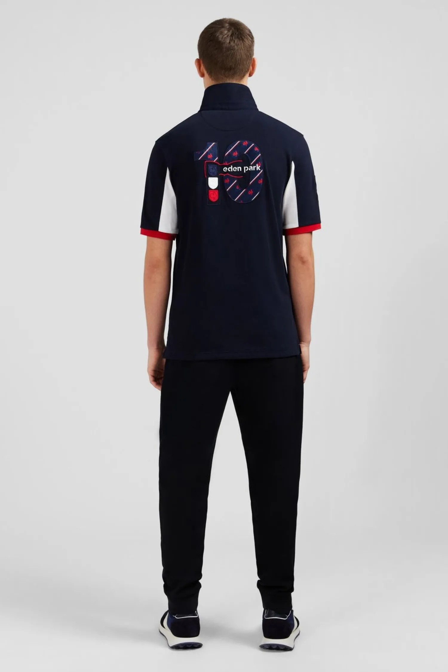 Sale aiot Beu Fonce Coorbock A Broderie N°10 Au Do Homme Maillots De Rugby