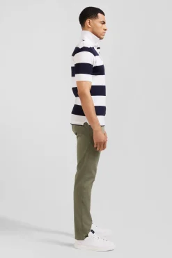 Hot aiot Raye Beu Fonce A anche Courte Homme Maillots De Rugby