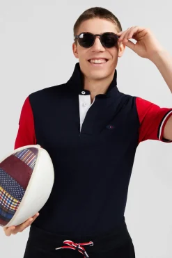 Hot aiot Rouge Coorbock A Broderie Coq Au Do Homme Maillots De Rugby