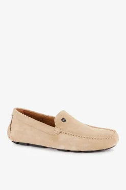 Mocassins Beiges En Cuir Suede Homme Mocassins