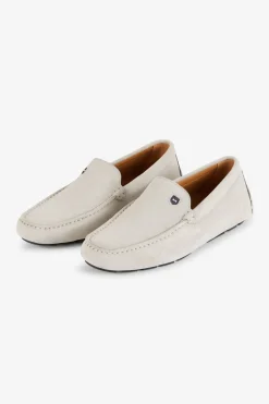Clearance Mocassins Gris En Cuir Suede Homme Mocassins