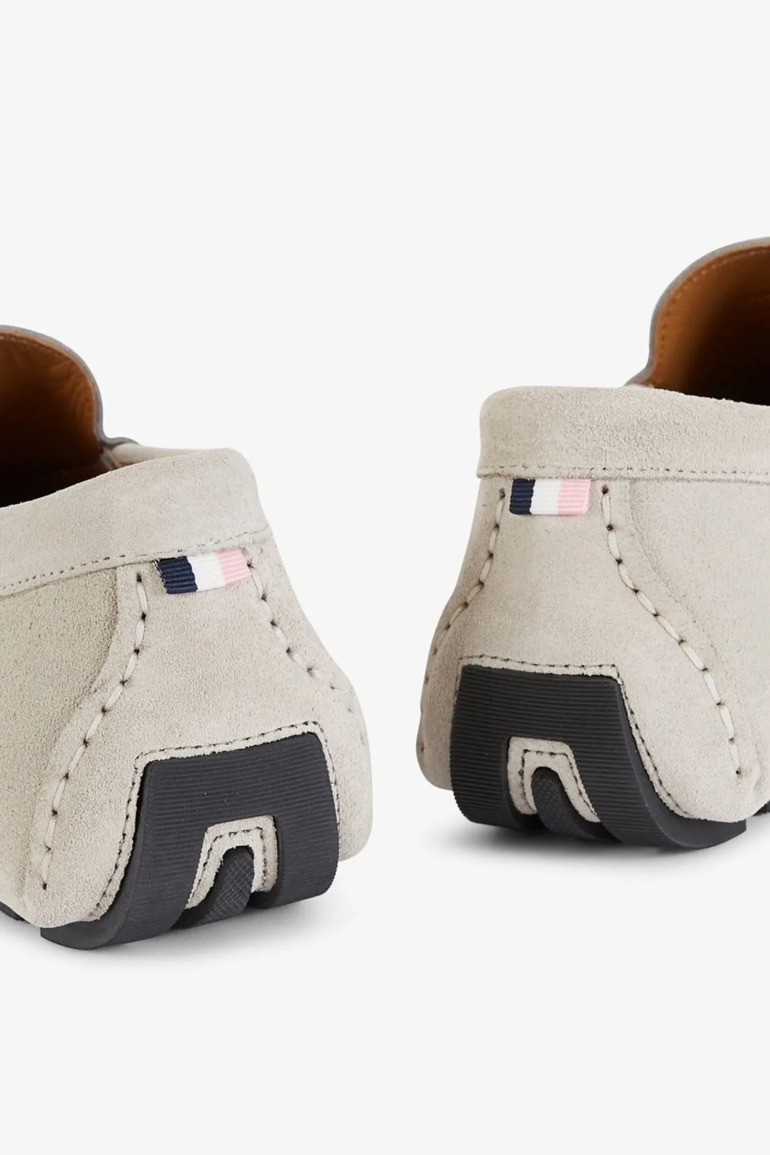Clearance Mocassins Gris En Cuir Suede Homme Mocassins