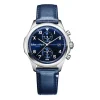 Online Montre A Quartz Dual Time En Cuir Bleu Fonce Homme Montre
