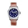 Hot Montre A Quartz En Cuir Marron Homme Montre